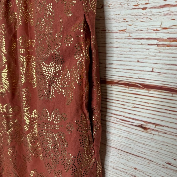 Anthropologie Akemi + Kin Sofia Metallic Jumpsuit Sz 14 - Picture 9 of 16